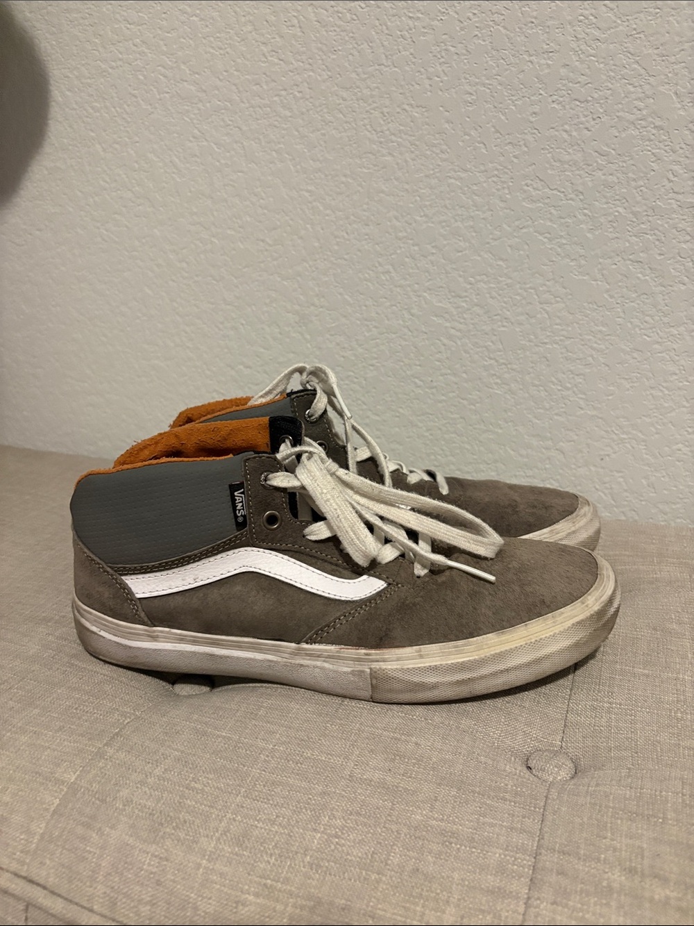 Vans Gilbert Crockett Pro Mid Skate Shoes Pewter Gray Size 10